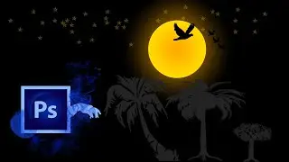 How to Create Moon in Photoshop CC | Create Dark Night Scenery