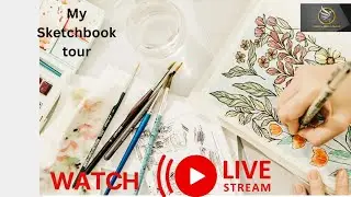 Tour of my sketchbook 📒 || my 1st live stream