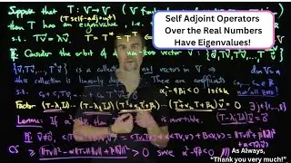 Existence of Eigenvalues of a Self Adjoint Operator on a Real Vector Space