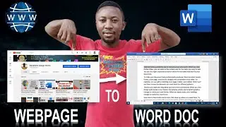 How To Convert a Webpage into a Word Document - Microsoft Word Tutorials