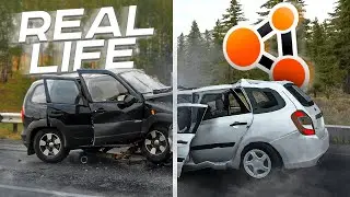 Аварии на реальных событиях в BeamNG.Drive #40