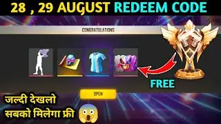 FREE FIRE REDEEM CODE 28 AUGUST | FREE FIRE REDEEM CODE | 29 AUGUST JERSEY REDEEM CODE FREE FIRE