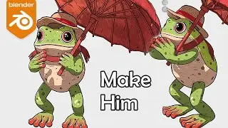 Making a 2D Looking Frog Character in 3D! (Tutorial)