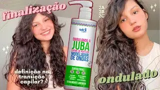 FINALIZAÇÃO com MUITA definição | Cabelo ondulado em transição capilar (Widi Care Ondulando a Juba)