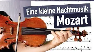 Mozart Serenade from "Eine kleine Nachtmusik" 1. Mov CLOSE UP | violin sheet music