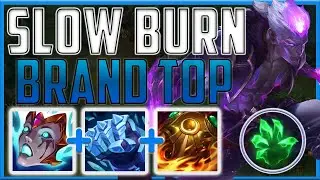 TRIPLE BURN 4K HP BEEFY BRAND BECOMES A TOP LANE MENANCE!! - Brand Top | Season 14 LoL