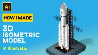 How to make Isometric 3D Model in Adobe Illustrator  |  Easy 3D