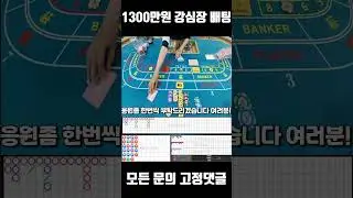 카지노 바카라 한판에 1300만원?