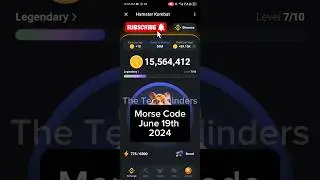 19th June 2024 | Hamstar Kombat Morse Code | Claim 1,000,000 coins 