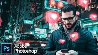 ❤📳Photoshop Glow Effect - Photomanipulation - Photoshop 2021 tutorial (photoshop cyberpunk)