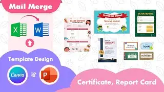 Design with PowerPoint, Canva | Create Customized Certificates, Reports... In Bulk With 