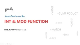 INT & MOD Functions in Excel