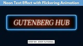 Neon Text Effect with Flickering Animation in WordPress using CSS | WordPress Tips and Tricks