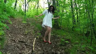 forest walk on high heels, girl lost in a forest, high heels abuse, high heels in stuck (scene 480)