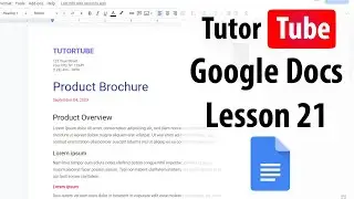 Google Docs Tutorial - Lesson 21 - Document Outline