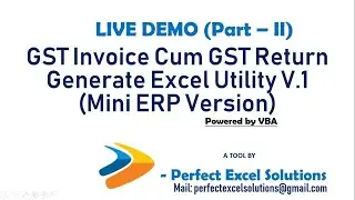 GST INVOICE CUM GST RETURN GENERATE EXCEL UTILITY V.1 (MINI ERP) (PART -2)