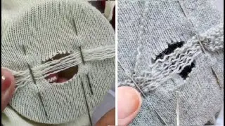 2 amazing ways to patch a hole in a knitted sweater