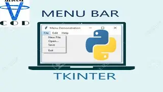 Menu Bar In Tkinter | How To Create Menu Bar In Tkinter | All In One Code