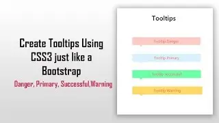 Tooltips Using HTML and CSS - Creating Design Tutorial