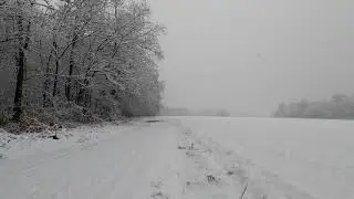 The sound of snowfall. Sounds of snow and wind for sleep. Wind with snow.