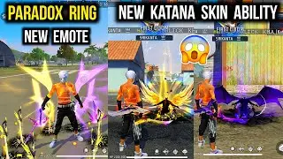 New Katana Skin & Emote - Katana Eternal Paradox Ability Test | Free Fire Paradox Ring Event