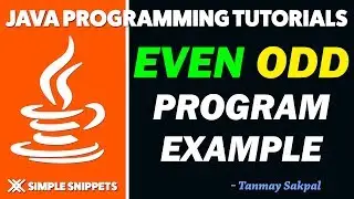 Java Program : Find whether a number is Even or Odd | Java programming tutorial for Beginners