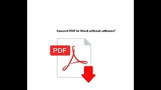 How to convert PDF to Word without software?PDF file ko word me kaise change kare?