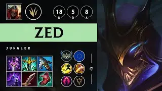 Zed Jungle vs Poppy: Triple Kill, Godlike - EUW Challenger Patch 14.16