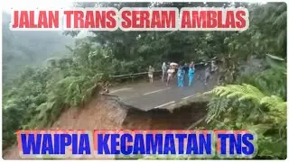 Jalan Trans Seram di Waipia Maluku Tengah Amblas