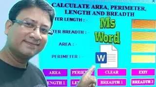 How To Calculate Area Of Rectangle|| Perimeter Of Rectangle || In Ms Word || Using Vba Code ||