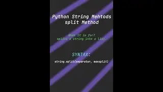 spilt Method - Python String Method