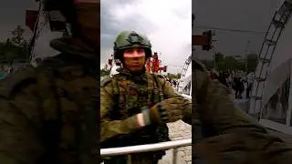 Трофеи западной техники из Украины в центре Москвы #сво #украина