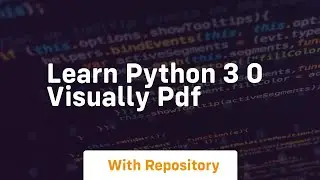 learn python 3 0 visually pdf