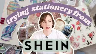 HUGE SHEIN Affordable Stationery Haul | Bullet Journal Supplies | Pastel & Vintage Style