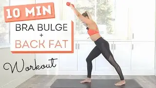 10 min BRA BULGE & BACK FAT WORKOUT | Chest, Back & Arms