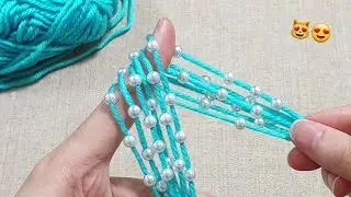 I made 50 in one day and Sold them all! Ingenious idea with pearl bead and yarn - Amazing trick