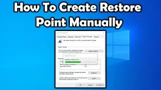 How To Create System Restore Point Manually In Windows 10