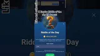 X Empire Riddle of the day today 27 August Musk Empire