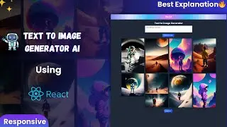 🍿Create Text-Image-Generator AI Using React | Responsive AI-Image-Generator | Becodewala