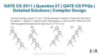 GATE CS 2011 | Question 27 | GATE CS PYQs | GATE CS Solutions | Compiler Design