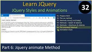 Styles | Part 6 - JQuery animate method | JQuery Tutorials #32