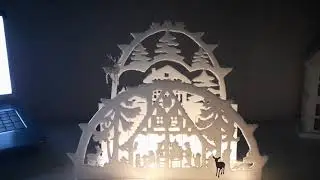 Декоративный новогодний светильник / Фонарик из потолочки