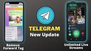 Remove Forward Tag, Unlimited Live Stream and Much more in Telegram Update Sep 2021