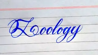 Write the word "Zoology" in Cursive writing| Zoology writing style