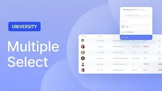 How to use the Multiple Select component for filtering data