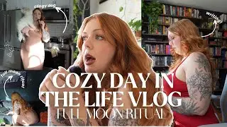 Write With Me and Full Moon Witchy Ritual | Cozy Day in the Life