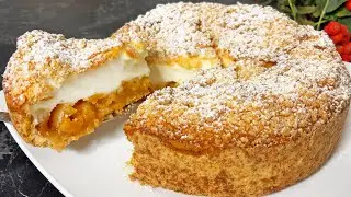 Apfelkuchen mit Soufflécreme! Dieser Kuchen zergeht auf der Zunge! Einfach und sehr lecker!