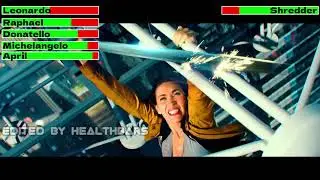 Teenage Mutant Ninja Turtles (2014) Final Battle with healthbars