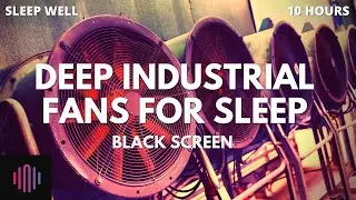 Sleep fan noise  / Epic Industrial fan sound for 10 Hours with black screen