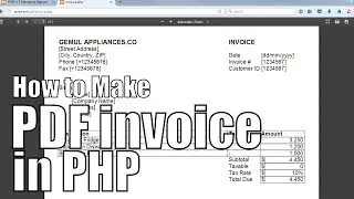 How to make printable PDF Invoices in PHP | PHP FPDF Tutorial #1